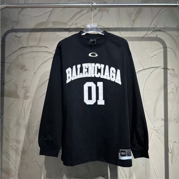 Balenciaga Black Long Sleeve Tee